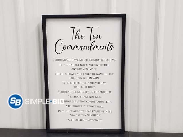 Lot 58-74052 - The Ten Commandments Framed Print