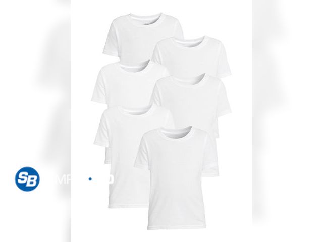 Lot 58-32208 - New Wonder Nation Toddler Boys Crew Undershirt, 6-Pack, Size 4T-5T