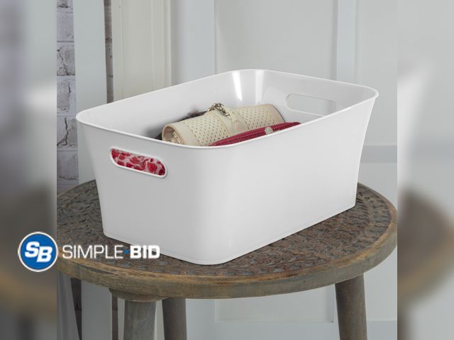 Lot 58-18072 - New Mainstays Medium Storage Bin 9.5" W x 13.75" D x 5.75" H