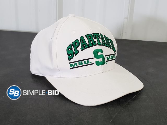 Lot 58-84486 - GO GREEN! GO WHITE! Adult Spartans Michigan State Hat - very light use - in good condition