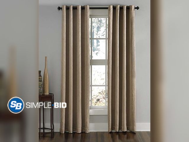 Lot 58-58086 - New Curtainworks Lenox Grommet Curtain 50" x 95", Taupe, Adult