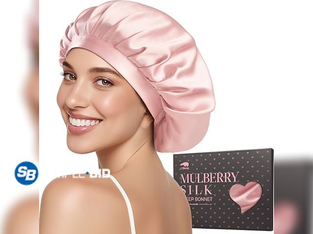 Lot 58-60127 - Silk Satin Bonnet for Sleeping Women, Adjustable Double Layer Hair Bonnet - appears unused