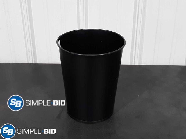 Lot 58-25204 - Black metal Trash Can