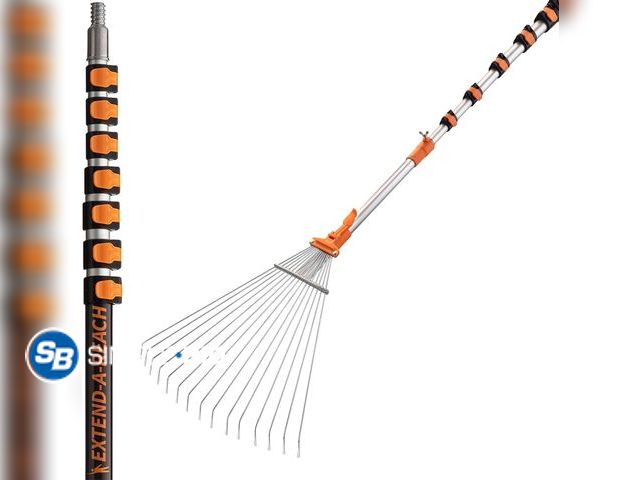 Lot 58-75915 - New 5-30 ft Telescoping Roof Rake for Leaves and Pines (36 ft Reach) Collapsible Roof Rake with Exte...