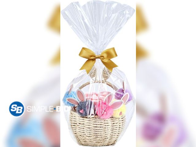Lot 58-74948 - New Wowfit 16x24 Cellophane Bags for Gift Baskets, Clear, 10 Bags -- Great for the holidays or any o...