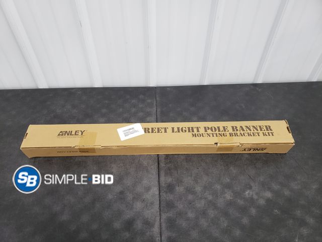 Lot 58-59449 - Anley Street Light Pole Banner Mounting Bracket Kit for 30" Wide Banners - Outdoor Weather Proof Sup...