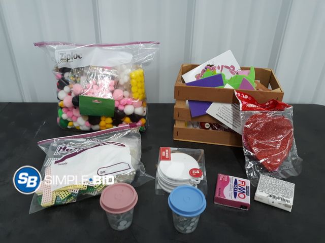 Lot 58-40134 - Lot of Misc. Craft Items - pom-poms, Foam Cut-outs , Googly Eyes and More!