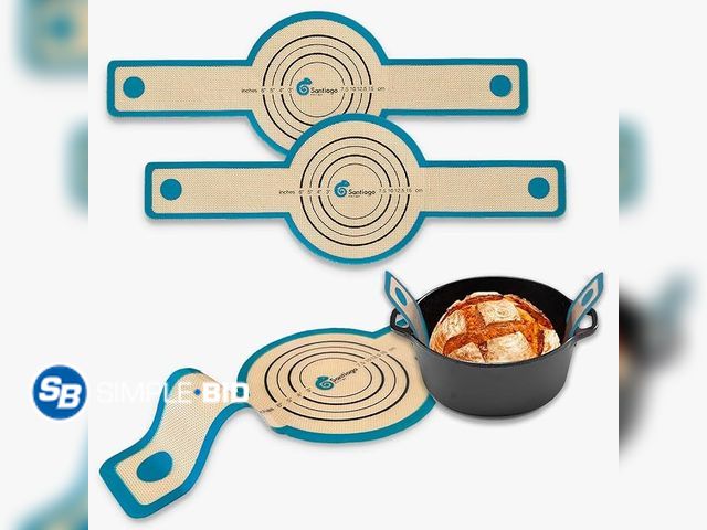 Lot 58-36955 - New Santiago Design® | Silicone Bread Sling Dutch Oven 2PCS | Non-Stick &amp; Easy Clean Reusable Si...