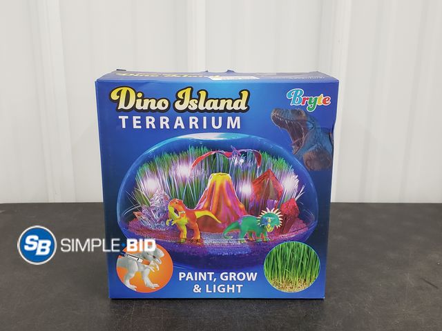 Lot 58-40436 - Dino Island Terrarium - Paint, Grow &amp; Light