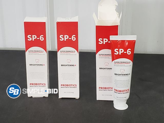 Lot 58-63857 - Lot of (3) New SP-6 Probiotic Toothpaste Teeth Whitening, Fresh Breath, Plaque Removal &amp; Gum Car...