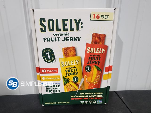 Lot 58-26167 - SOLEY! organic Fruit Jerky - Pineapple - Mango - 9 individually packaged - unopened
