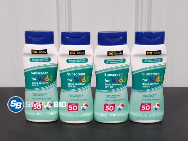 Lot 58-34650 - Lot of (4) Sunscreen for kids SPF 50 - unused - expired