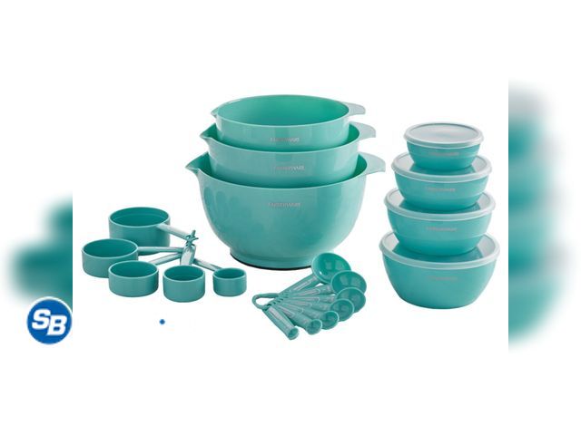 Lot 58-29668 - New Farberware Professional 23-piece Aqua Mix and Measure Baking Set