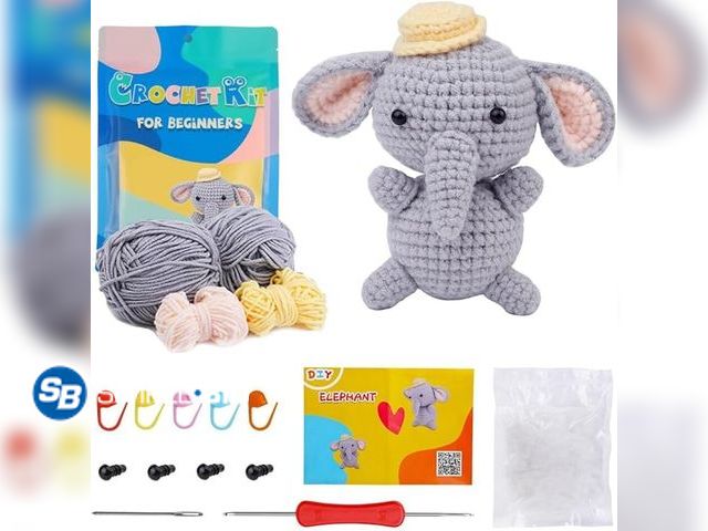 Lot 58-17713 - New DIY Handicrafts Professional Starter pack Crochet kit -- Elepant