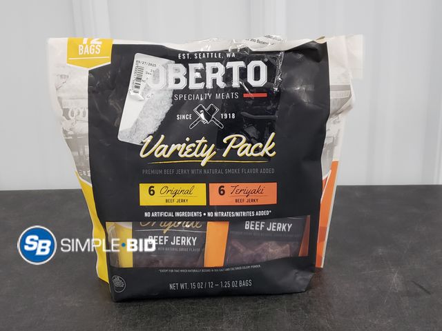 Lot 58-30361 - Oberto Variety Pack -- 7 individually packages - unopened - Original - Teriyaki