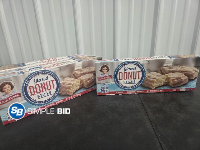 Lot 58-71780 - Lot of (5) Little Debbies GLAZED Donut Sticks - 6 in each box - unopened - expired