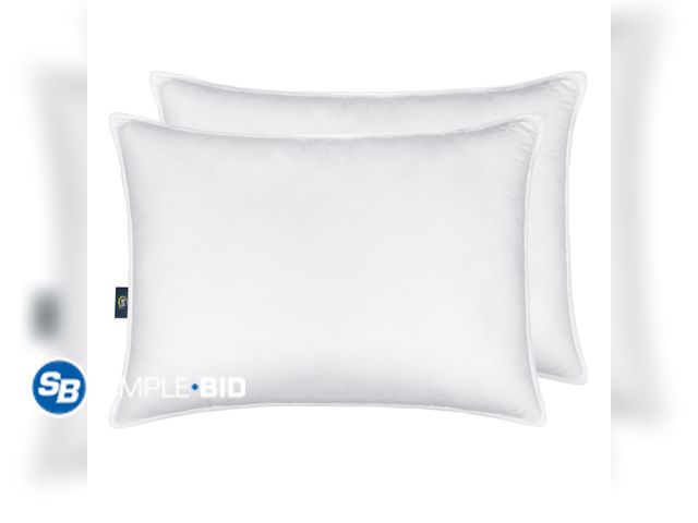 Lot 58-38810 - New Serta Down Illusion King Size Bed Pillows, Down Alternative, Medium Firm, 2 Pack, 20 x 36 inches...