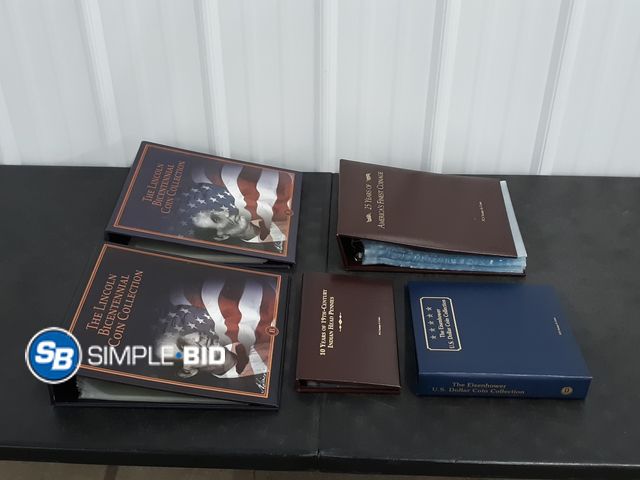 Lot 58-36515 - Lot of Coin Collection Folders -- 10 Years of 19th Century indian head pennies -- The Lincoln Bicent...