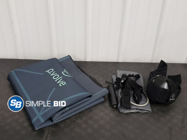 Lot 58-77070 - PVOLVE Pilates Exercise Mat and P-Band Bundle- Appears Lightly Used