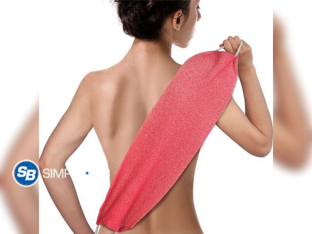 Lot 58-28218 - New EvridWear Pink Exfoliating Back Scrubber for Shower Women Adult One Size