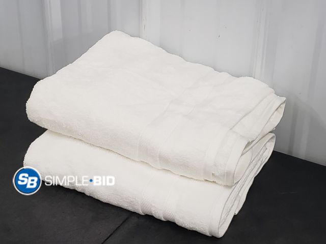 Lot 58-68622 - Lot of (2) Grandeur BATH towels - appears unused - out of package