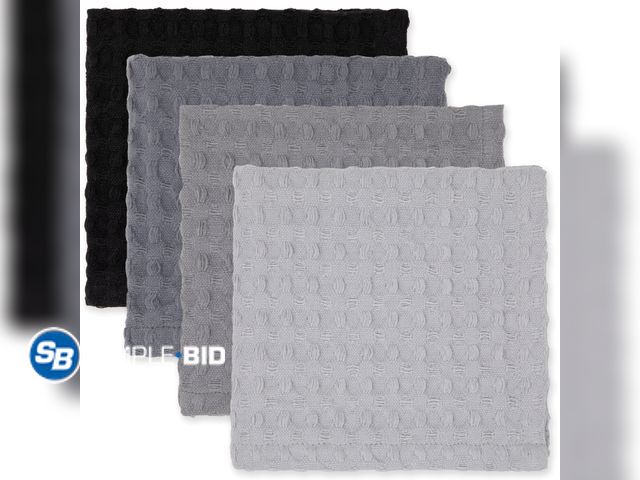 Lot 58-58295 - New Mainstays 4 Pieces, Waffle Dishcloths, Gray