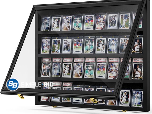 Lot 58-56146 - New Mlikero Baseball Card Display Case, 36 Graded Card Display Frame Lockable, Trading Card Display ...