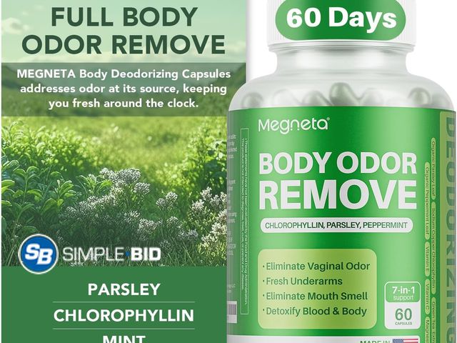 Lot 58-68459 - New Body Deodorizing Supplement, Natural Internal Odor Control Pills for Men &amp; Women, Chlorophyl...