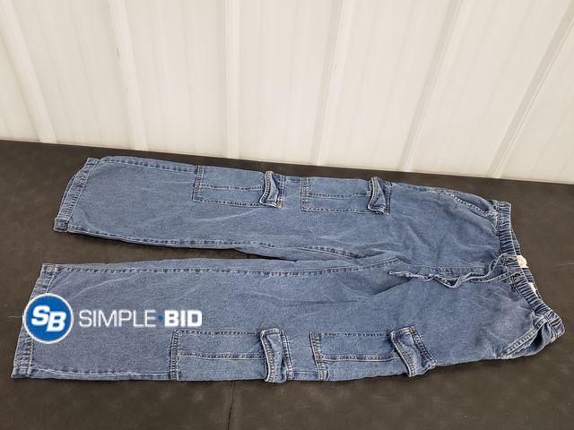 Lot 58-72187 - New Women's Sofia Elastic Carpenter Jeans - SIZE 6 with drawstrings - super cute!