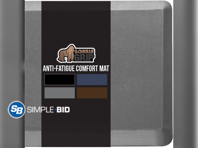 Lot 58-75710 - New GORILLA GRIP Comfortable Cushioned Kitchen Mats, Waterproof and Stain Resistant Soft Top, 3/4 In...