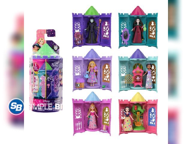 Lot 58-54120 - New Disney Princess Tower Surprise Small Dolls &amp; Stacking Playsets with 5 Surprises (Styles May ...