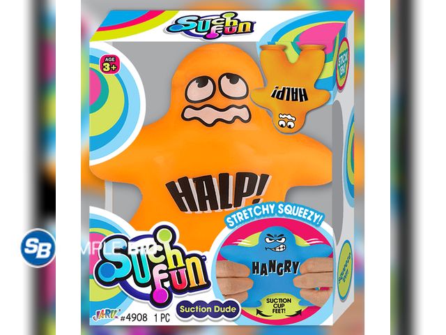 Lot 58-72801 - New JARU- HALP! Suction Dude, Stretchy Squeezy!