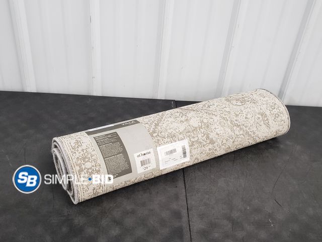 Lot 58-75758 - Villa Collection Runner Rug, 26" x 72" Grey Pattern- Light Use