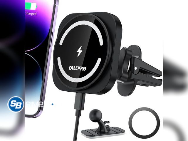 Lot 58-62924 - New OHLPRO for Magsafe Car Charger for Women Men, Magnetic Wireless Car Mount for iPhone 17 Pro Max,...