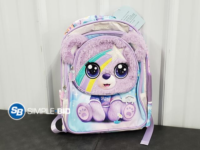 Lot 58-5377 - Kids Punk Purple Bear Back Pack