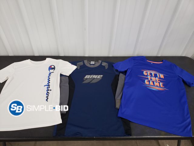 Lot 58-41282 - Lot of (3) BOYS shirts NHL (Nike) - Champion and more - SIZE L - used but in good condition