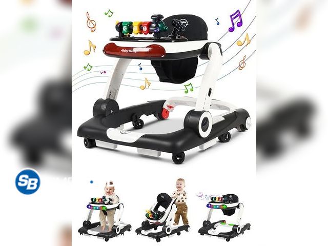 Lot 58-31719 - New Music and Lights Baby Walker with Wheels, 6 in 1 Baby Activity Center w/Ergonomic backrest Desig...