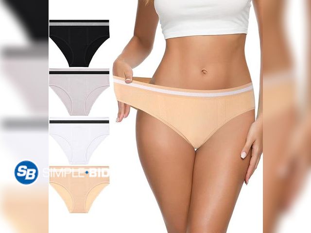Lot 58-70448 - New Women's Cotton Bikini Panties,High-Cut Full Coverage Stretch Cool Underwear for Women - SIZE XL