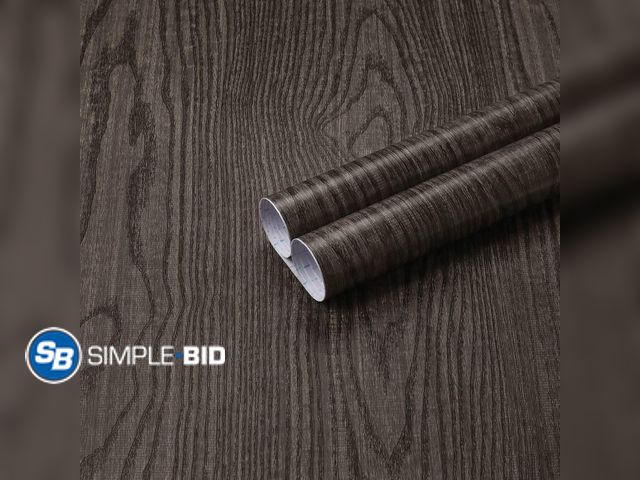Lot 58-59784 - Dimoon Grey/Black Wood Peel &amp; Stick Wallpaper