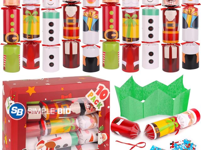 Lot 58-52083 - CHRISTMAS IN JULY! New 10 Pack Christmas Party Favor Non-Snap Christmas Table Favor with Party Hats ...