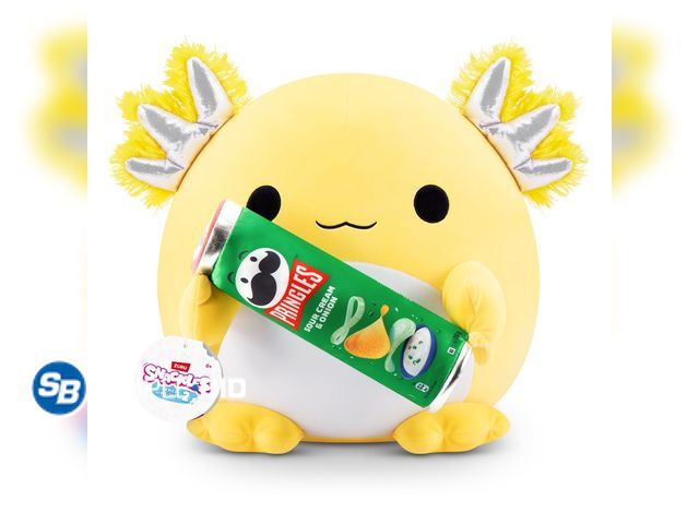 Lot 58-54082 - New SNACKLES 14 inch Snackle (Pringles) Leon the Axolotl, Ultra Soft Collectible Plush Toy by ZURU