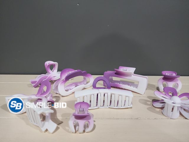 Lot 58-36868 - New Sunolga 8PCS Hair Clips for Women, Flower Claw Clips for Thick Hair, Non-Slip Hair Accessories w...