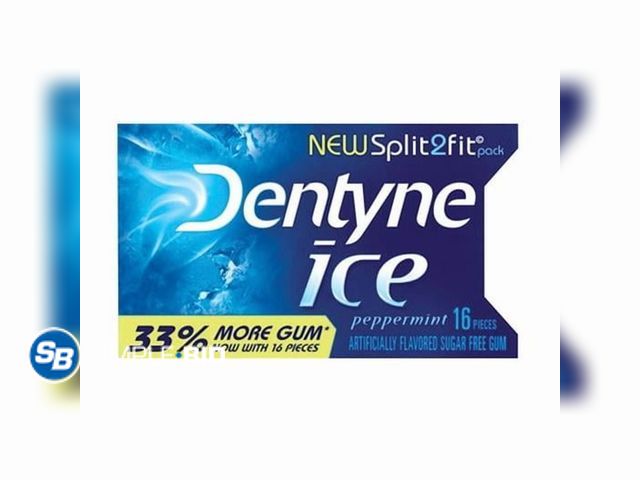 Lot 58-72353 - Lot of (10) New Dentyne Ice Peppermint Sugar Free Gum 16 pieces in each - unopened - BB 1/2027