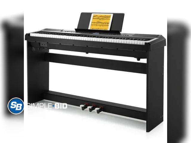Lot 58-32106 - Donner DEP-20 Beginner Digital Piano 88 Key Full Size Weighted Keyboard, Portable Electric Piano wit...