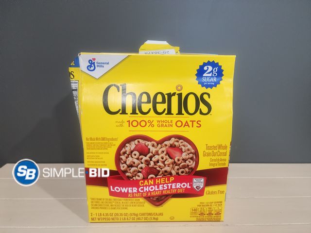 Lot 58-30376 - CHEERIOS! 2 boxes - unopened - best by 8/26