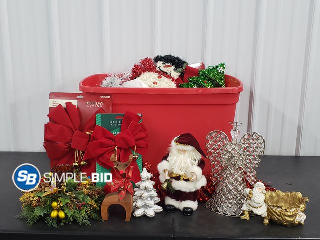Lot 58-80104 - TOTE Full of CHRISTMAS Decor - Variety of styles