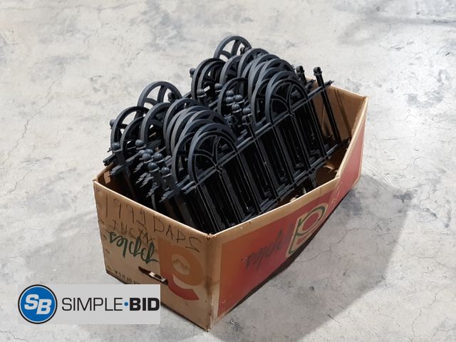 Lot 58-20812 - Lot (15) Pieces of Black Plastic Landscape Fencing - Used
