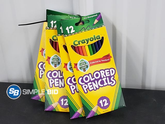 Lot 58-60412 - Lot of (4) New Crayola Colored pencils 12 pack each