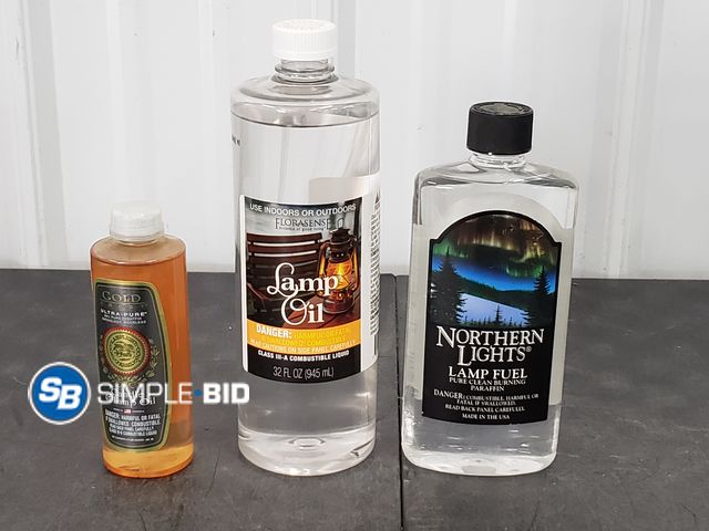 Lot 58-54480 - Lot of (3) Bottles of Lamp Oil