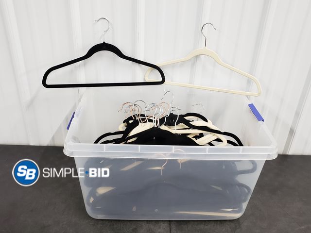 Lot 58-77883 - TOTE Full of Velvet Hangers - used but in good condition